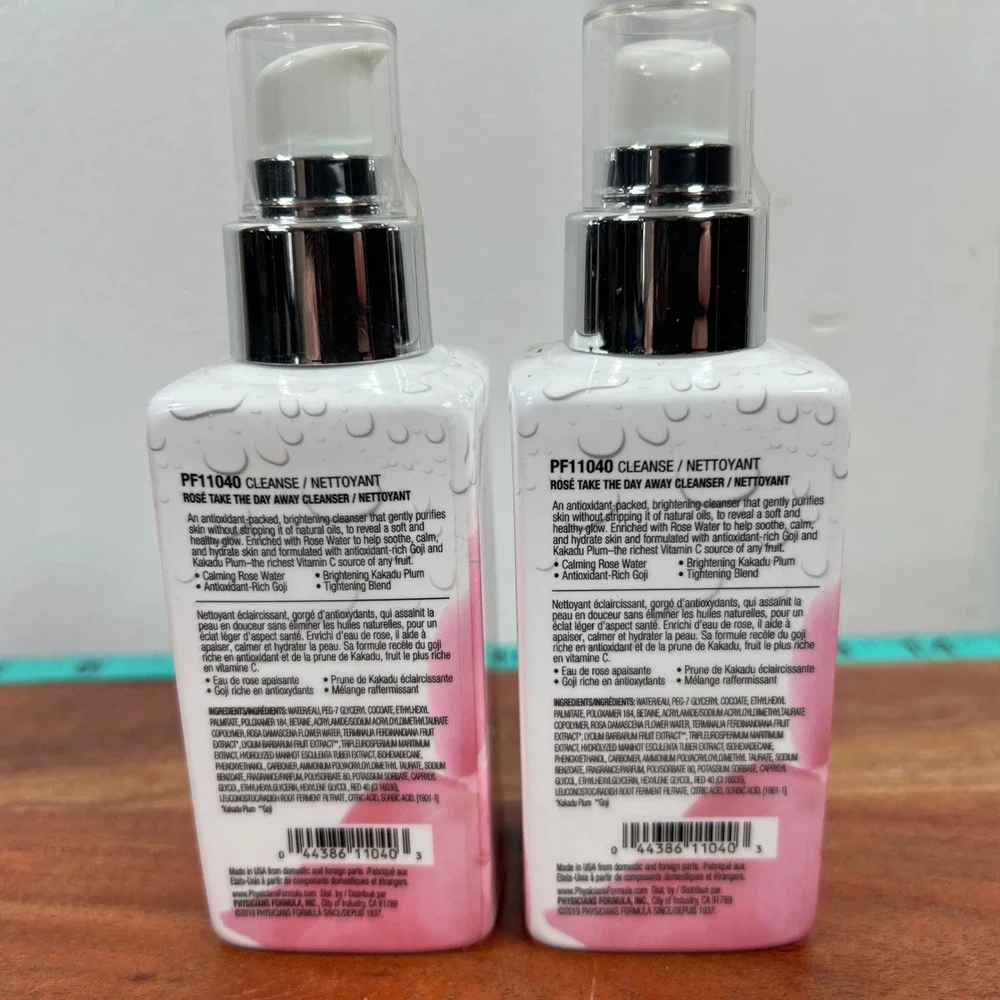Physicians Formula Rose Take The Day Away Cleanser 5oz PF11040 Lot of 2